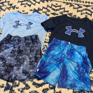 Under Armour Boys' Blue T-Shirts and Shorts Set